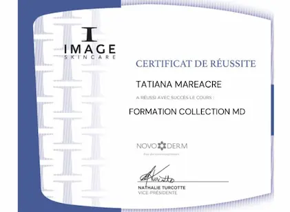 Certificat de réussite, Formation Collection MD